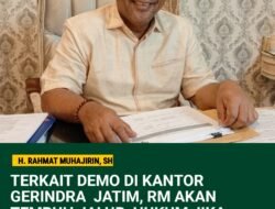 Terkait Demo di Kantor DPD Gerindra Jatim, RM Siap Tempuh Jalur Hukum