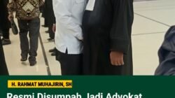 RESMI DISUMPAH JADI ADVOKAT, RAHMAT MUHAJIRIN SIAP BERIKAN BANTUAN HUKUM GRATIS UNTUK WARGA SIDOARJO