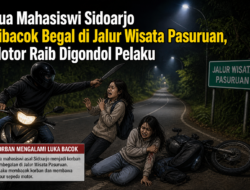 Mahasiswi Sidoarjo Dibacok Begal di Jalur Wisata Pasuruan, Motor Raib Digondol Pelaku
