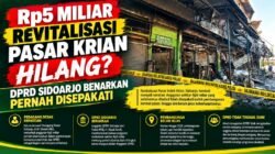 Rp5 Miliar Revitalisasi Pasar Krian Hilang? DPRD Sidoarjo Benarkan Pernah Dibahas